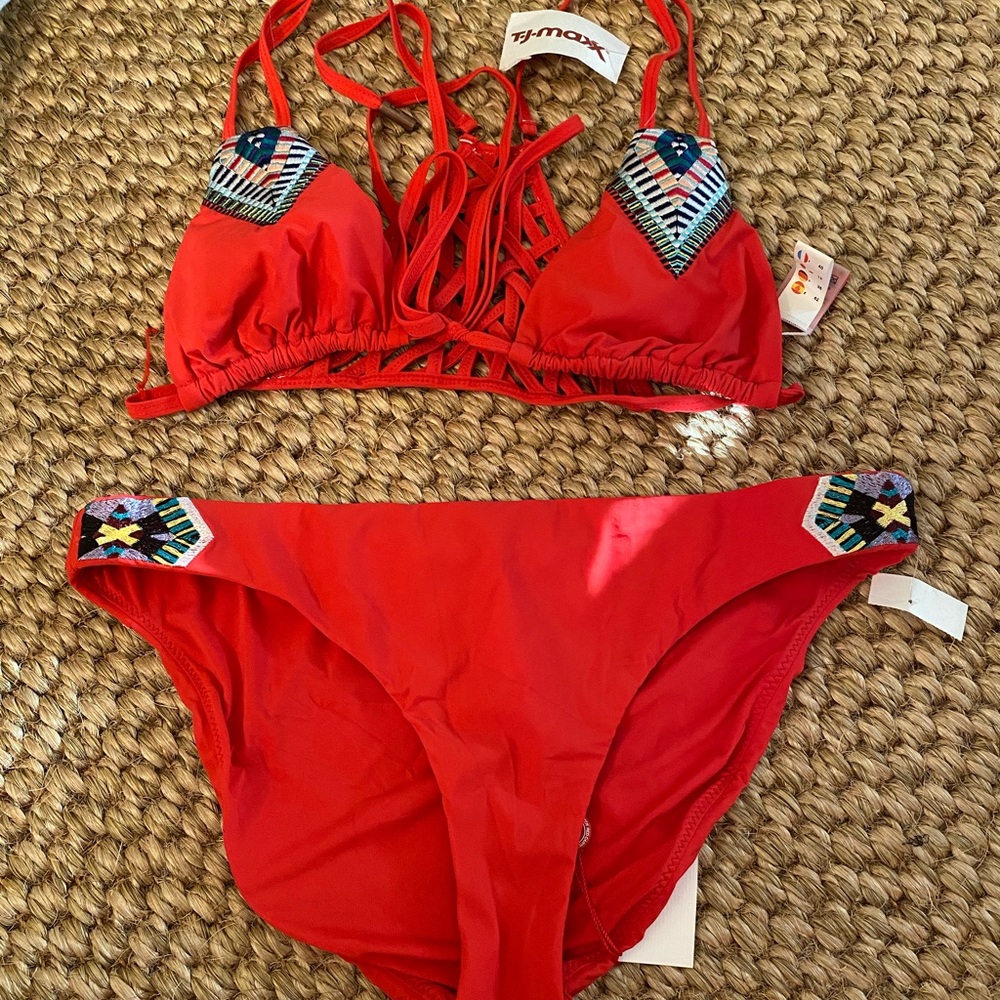 Red Carter swimsuit
